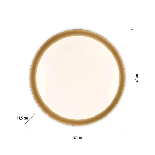Okrągła lampa sufitowa Osko 14216-18 Just Light LED 36,5W 2700-5000K czarna