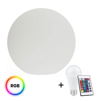 Stojąca lampa zewnętrzna Globo EKO1365 IP44 RGB kula biała