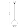 Żółta lampa wisząca SL.0252 szklana kula nad łóżko ball