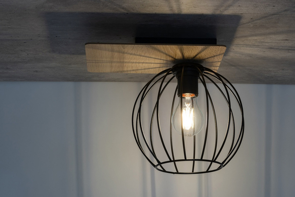 Czarny plafon Cyber 32357 kuchenna lampa nasufitowy druciak