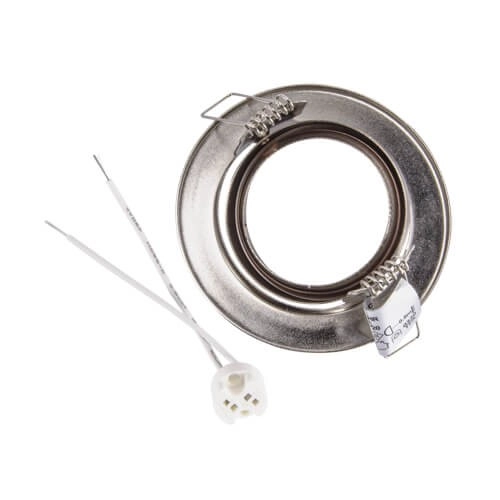 Wpuszczana LAMPA sufitowa KAJKA C 03752 Ideus podtynkowa OPRAWA okrągła oczko metalowe matowy chrom