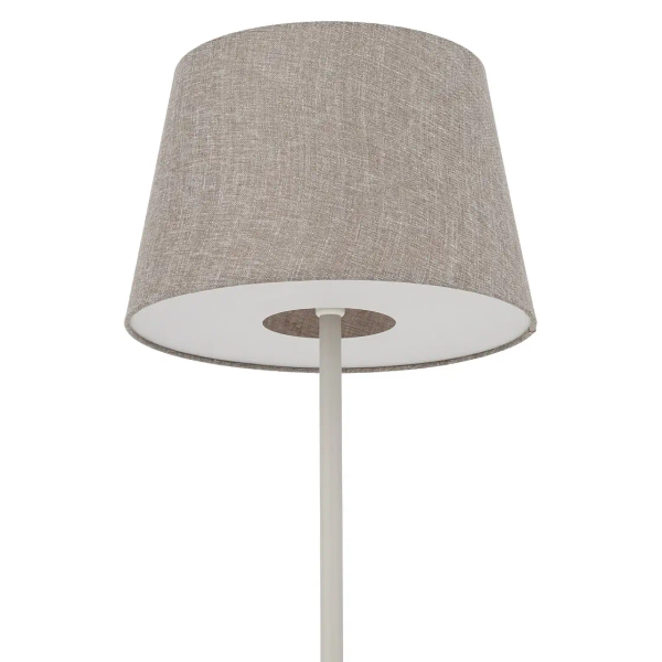 Nowoczesna podłogowa lampa TUTOIA 11683 tkanina beżowa