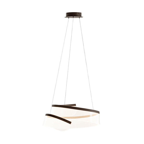 Lampa wisząca Rustin PND-58728-45W-3K Italux LED 45W 3000K kawowy przezroczysty