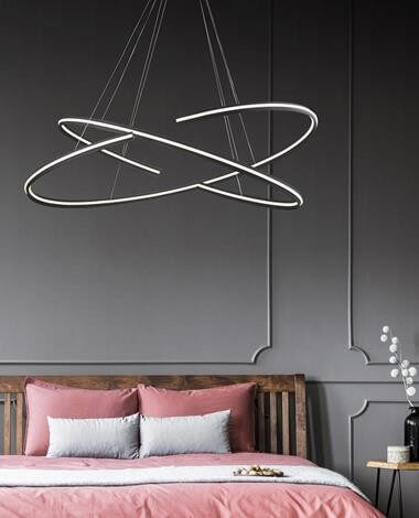 Ledowa lampa wisząca Alessia 100W 3000K do jadalni czarna