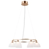 Wisząca lampa szklana Montiela PND-34374-6-HBR LED 180W 3000K złoty biały