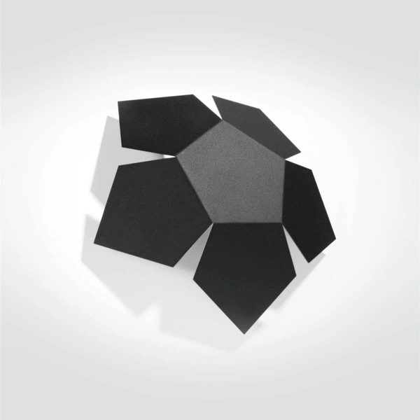 Czarny kinkiet sypialniany SL.0423 metalowa lampa kwiat