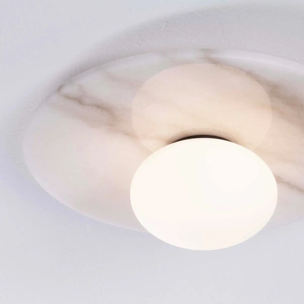 Kulista lampa sufitowa JUANJUI biała LE44852 marmurowa kula