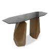 Szafka niska CELESTE MM001501100384 czarna złota metal szklana 150cm