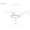 Lampa sufitowa oczko białe PUTT LED 8,5W 3000K okrągłe do salonu 38015-M930-WW-00-13
