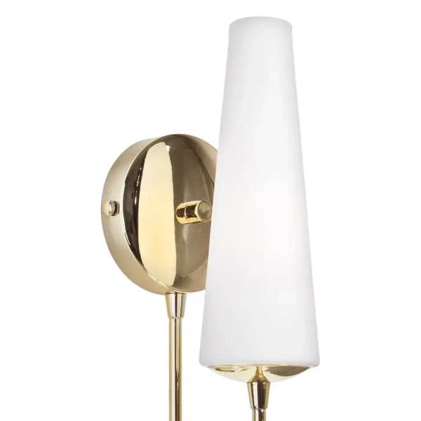 Klasyczny kinkiet Magnum 1120 Zumaline z abażurem złoty