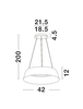 Nowoczesna lampa wisząca CANCUN LE42802 do holu LED 40W 3000K czarna złota