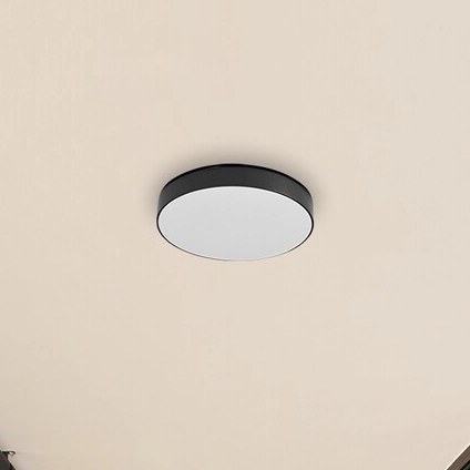 Sufitowa LAMPA plafon TARTU 7898 Rabalux okrągła OPRAWA metalowa LED 24W 2800K - 6000K plafoniera do łazienki IP44 czarna