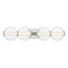 Szklany kinkiet Atomo QN-ATOMO-4W-PC LED 18,5W 3000K IP44 kule srebrny