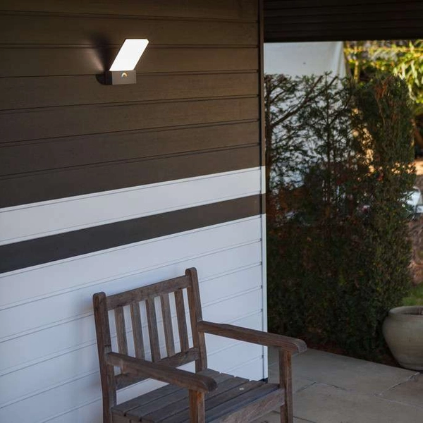 Zewnętrzna LAMPA elewacyjna PANO 5289001118 Lutec prostokątna OPRAWA kinkiet LED 16W 3000K - 5000K metalowy IP54 szary