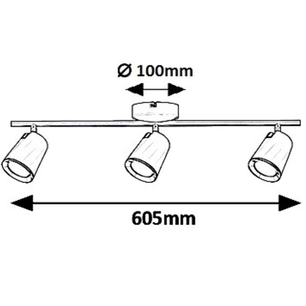 Plafon LAMPA sufitowa SOLANGE 5047 Rabalux regulowana OPRAWA metalowa LED 18W 3000K reflektorki tuby białe złote