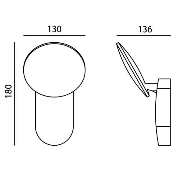 Ścienna lampa zewnętrzna Monti OWL-6214-4K Italux LED 7W 4000K IP54 czarny biały