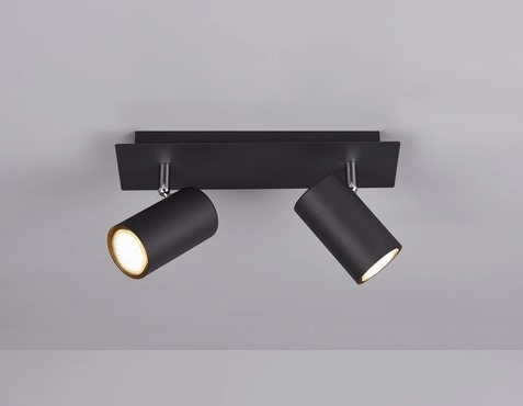 2-płomienna lampa sufitowa VANTOS DL232802400 czarne reflektorki