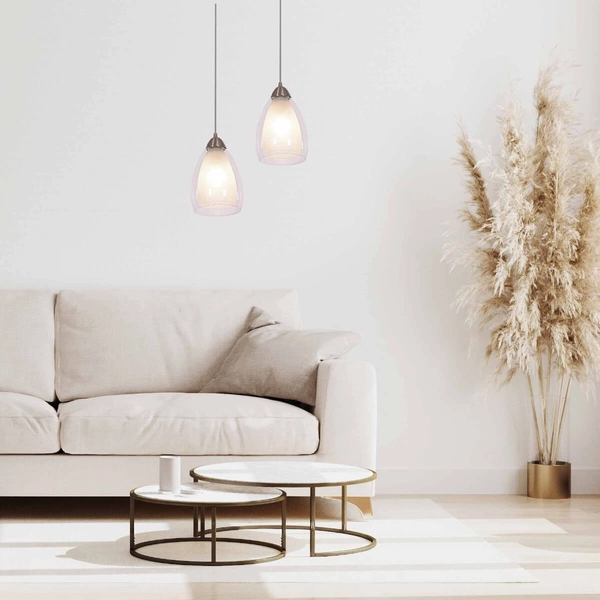 LAMPA wisząca NIKI LP-567/1P dym Light Prestige loftowa OPRAWA szklany zwis przydymiony