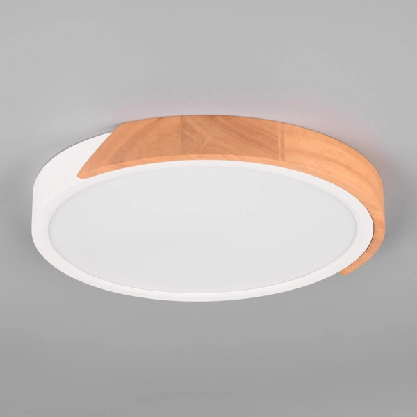 Okrągły plafon Jano R67201131 RL Light LED 20W 3000K drewniany biały