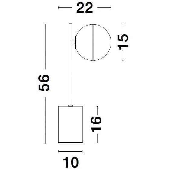 Modernistyczna LAMPKA stoowa PEREZ LE41749 Luces Exclusivas stojąca LAMPA na biurko kula biała złota marmur