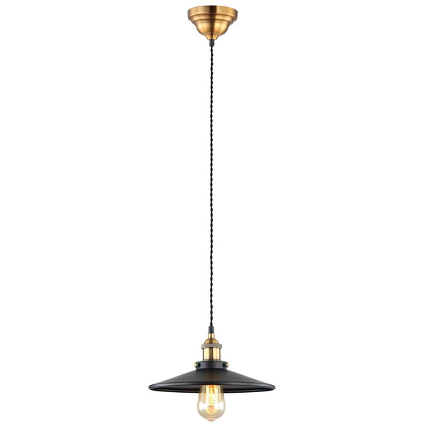 LAMPA wisząca VERDA MDM-3458/1M BK+GD Italux metalowa OPRAWA industrialna zwis loft czarny