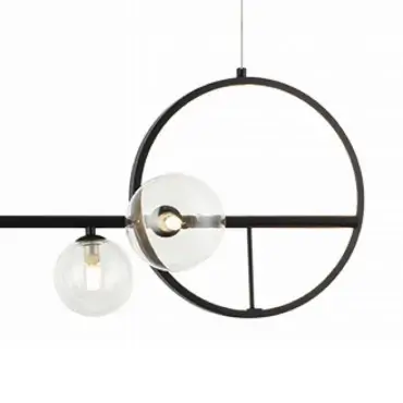 Modernistyczna wisząca lampa 22063 LED 14W 3000K kule ring czarny