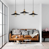 Lampa zawieszana Retro ABR-LWRT-E27 Abruzzo loftowa czarna złota
