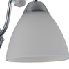 LAMPA ścienna LUGANO WL-5643-1 Italux szklana OPRAWA kinkiet na wysięgniku z kryształkiem chrom biały