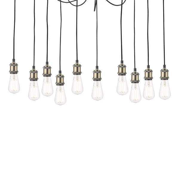 Pajęcza wisząca lampa Waco WAC2375 do salonu zwisające kable czarny