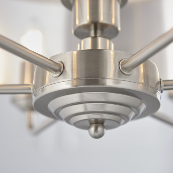 Wisząca lampa do salonu Highclere 94357 Endon na łańcuchu beż chrom