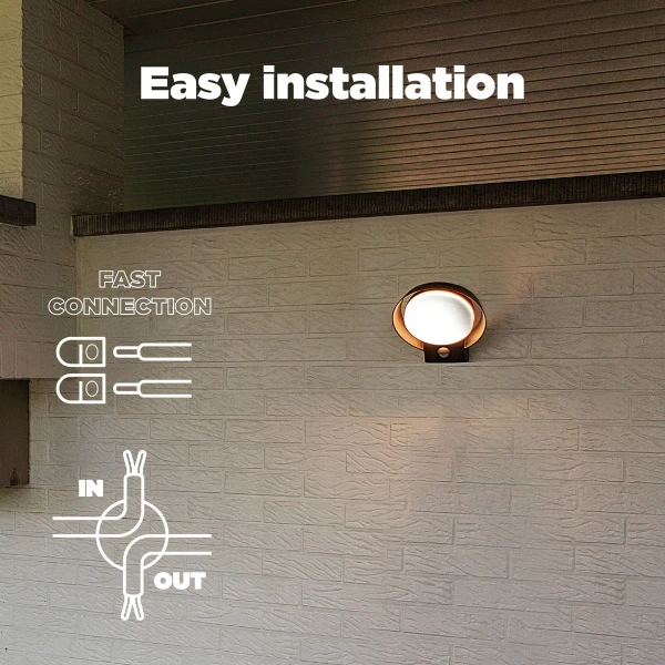 Elewacyjna lampa ścienna Polo LED 16W 3000K okrągła IP54 grafitowa