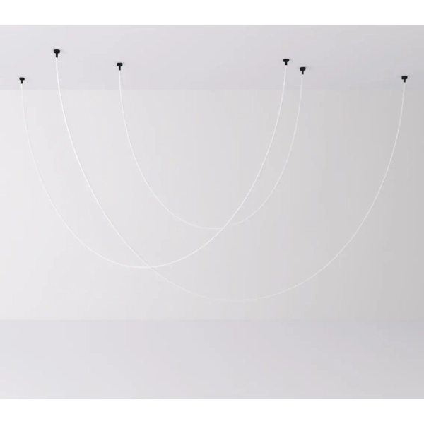 Lampa wisząca wąż ledowy SNAKE MD1021-3 biała czarna metal PVC LED 45W 3000K 3M nad stół