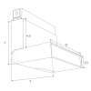 Magnetyczna lampa do systemu Dali M0007N LED 5W 3000K z regulacją czarny