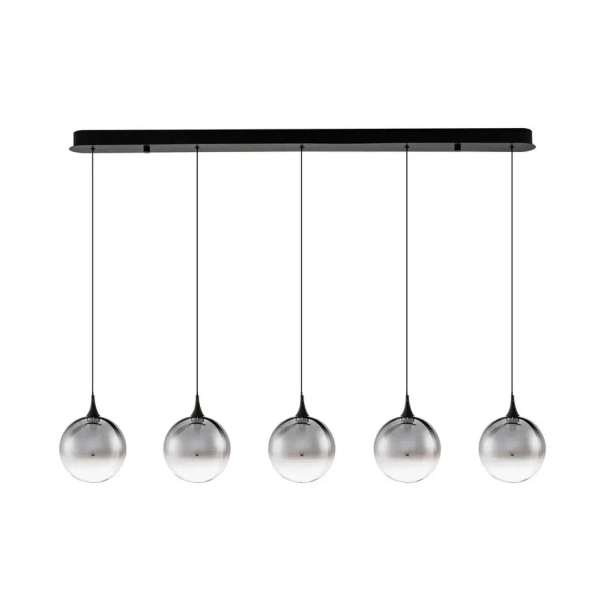 Wisząca lampa kulista LURVELA LE45131 LED 20W 3000K szara czarna