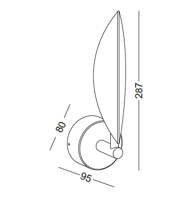 Kinkiet designerski Buket 639401135 Elkim LED 2W 3000K liść złota czarny złoty