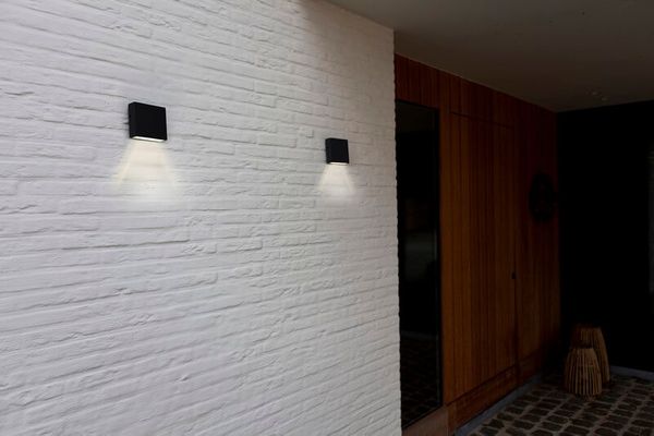 Ścienna LAMPA zewnętrzna GEMINI XF 5104002012 Lutec kinkiet OPRAWA metalowa LED 9W 3000K kwadratowa IP54 czarna