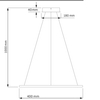 Biurowa LAMPA wisząca SLIM/000062/4000/B MDECO okrągła OPRAWA zwis LED 22W 4000K ring czarny