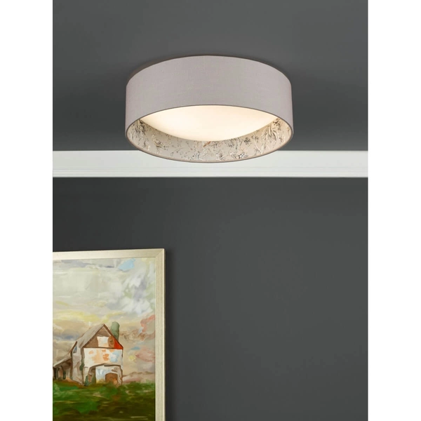 Sufitowa lampa Birch BIR5029-EH Dar Lighting nadruk roślinny tkaninowa wielokolorowa