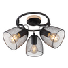 Lampa nasufitowa Josina 54034-3 z regulacją czarna drewno