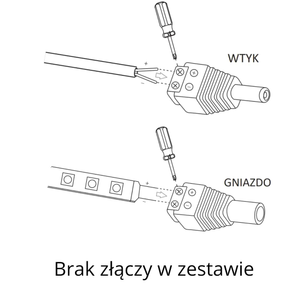 Neonowa taśma LED 17W 315007 Polux 2 metry 100lm różowy pasek