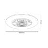 Sufitowy wentylator z pilotem Zephyr biała ML1515 1xLED 48W 3000-6000K CCT