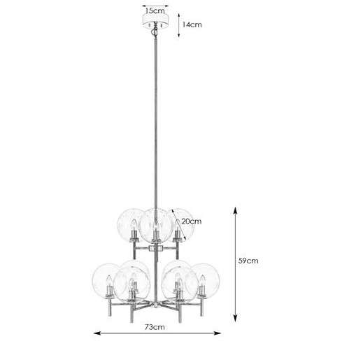 Loftowa LAMPA wisząca CROWN 107921 Markslojd skandynawska OPRAWA żyrandol ZWIS szklane kule balls sticks czarny przydymiony