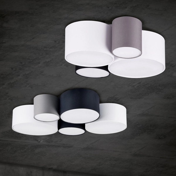 Abażurowa lampa sufitowa Hotel 693900417 tuby salonowe multikolor