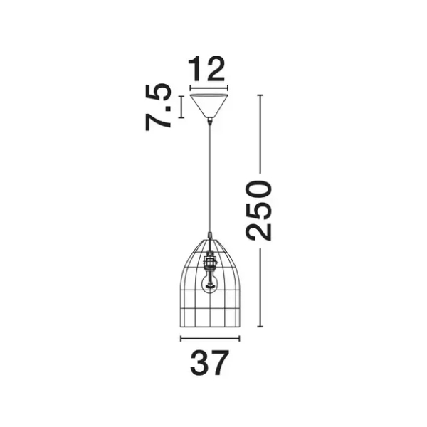 Boho lampa zwisająca SARMENA LE45354 12W brązowa czerwona