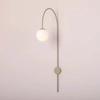 Lampa ścienna sypialniana Una 1116C17 kulisty metal szkło beżowy