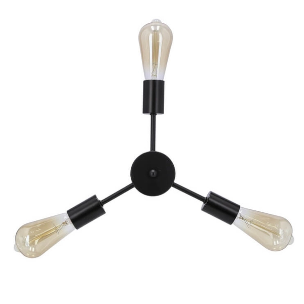 Industrialna lampa wisząca Sparta na łańcuchu czarna