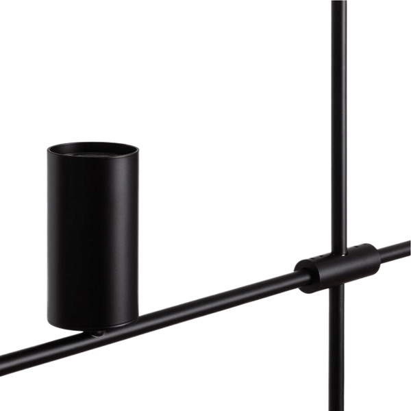 Lampa wisząca metalowa Cazzata ABR-LWL-CAZZ-B nad stół tubki do jadalni czarne