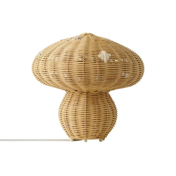 Stołowa lampka boho Allie 2412765060 ratanowa beżowy