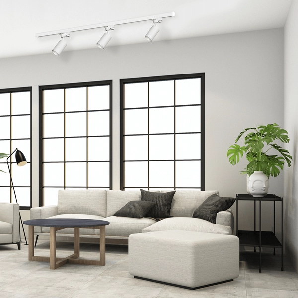 Biały zestaw szynowy Pipe ruchome reflektorki 1-fazowe