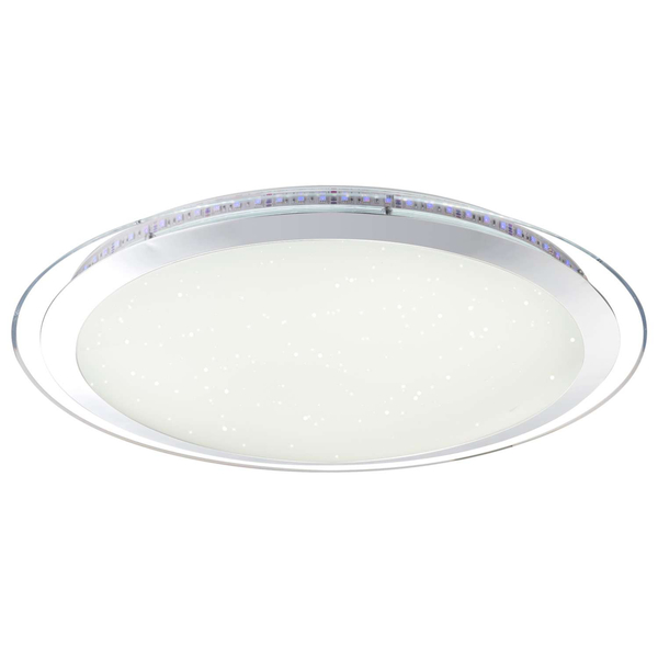 Natynkowa LAMPA sufitowa NICOLE 48365-60 Globo okrągła OPRAWA plafon LED RGB 67,48W z efektem gwiazd biała
